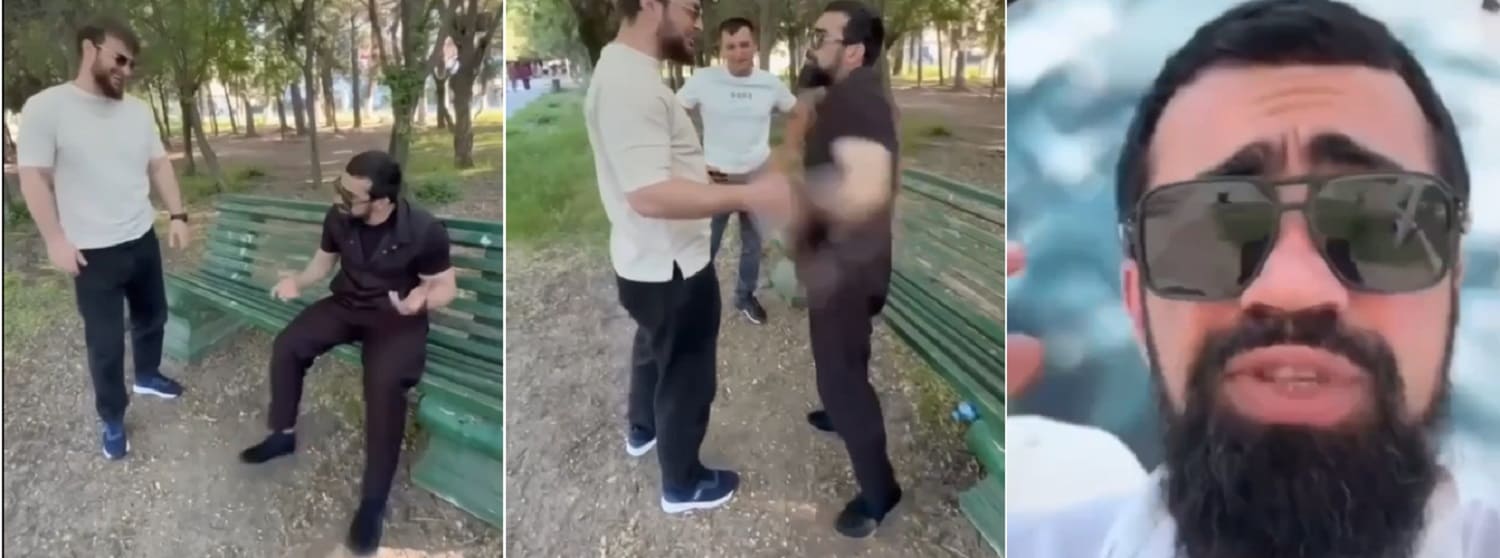 кавказец ударил первым