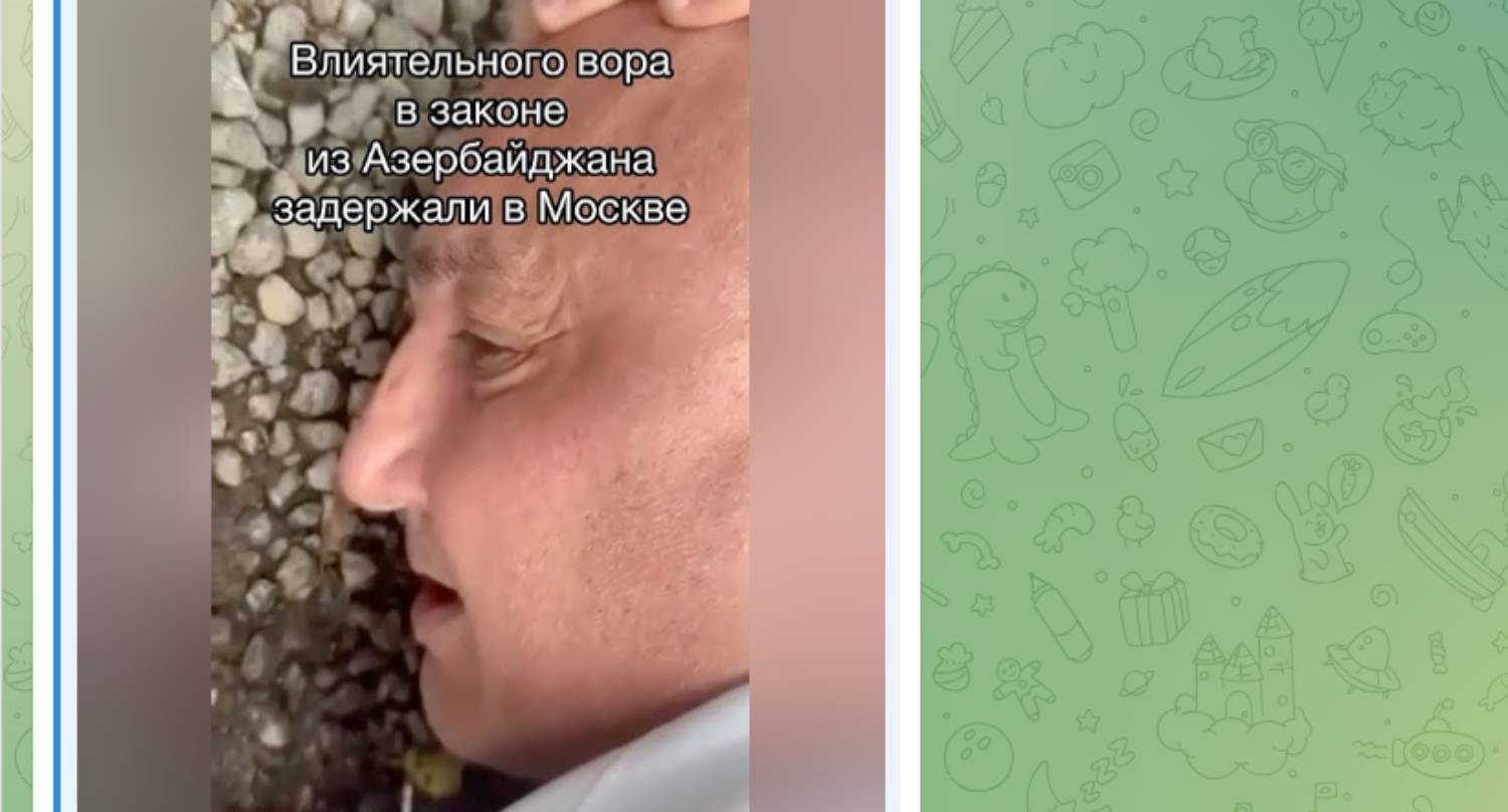 Скриншот с телеграм-канала/задержание азербайджанского мафиози
