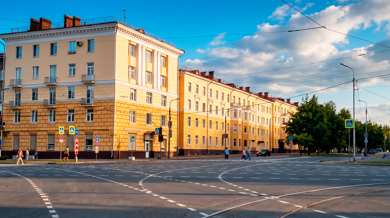 Разметка в Индустриальном районе