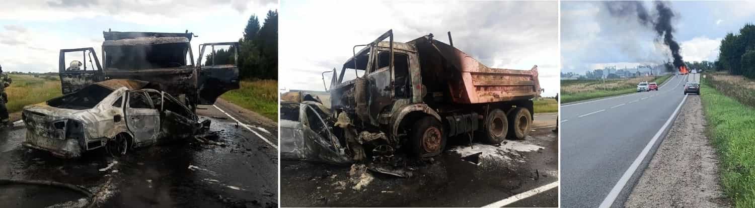 ДТП КАМаЗа и Ford в Вологодском округе