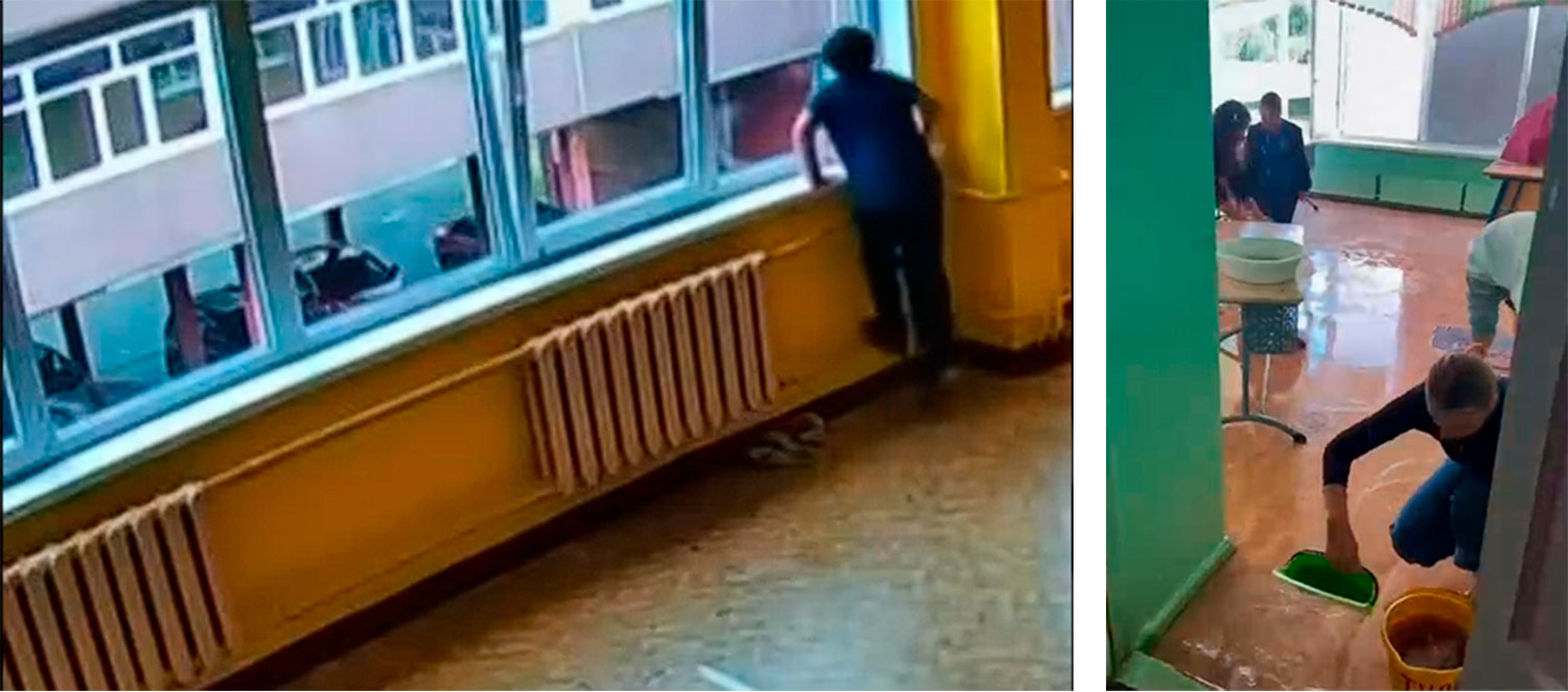 В череповецкой школе №1 ученик сломал трубу отопления